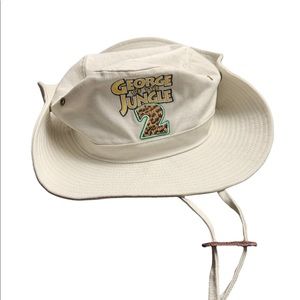 Vintage 2003 George Of The Jungle 2 Movie Safari Tilly Bucket Hat Button Up